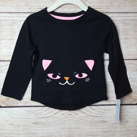 Cat & Jack Other - Girl's Cat & Jack Halloween Black Cat Shirt 18mo.